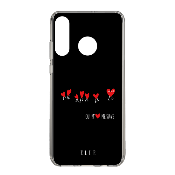 スリムプロテクションケース［ ELLE - Let who love me follow me - ブラック ］