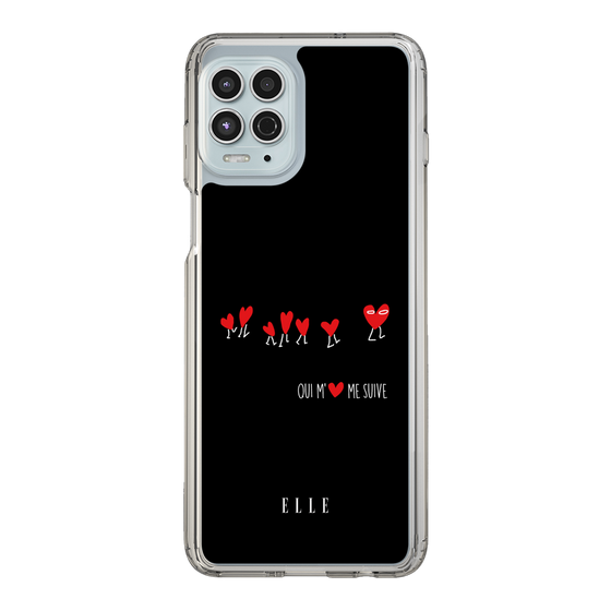 スリムプロテクションケース［ ELLE - Let who love me follow me - ブラック ］