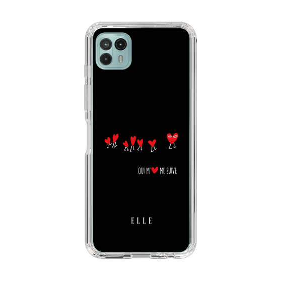 スリムプロテクションケース［ ELLE - Let who love me follow me - ブラック ］