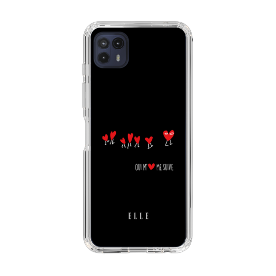 スリムプロテクションケース［ ELLE - Let who love me follow me - ブラック ］
