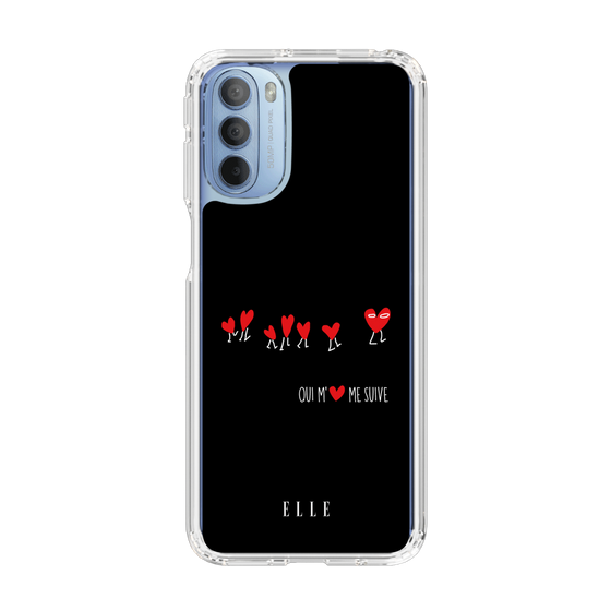 スリムプロテクションケース［ ELLE - Let who love me follow me - ブラック ］