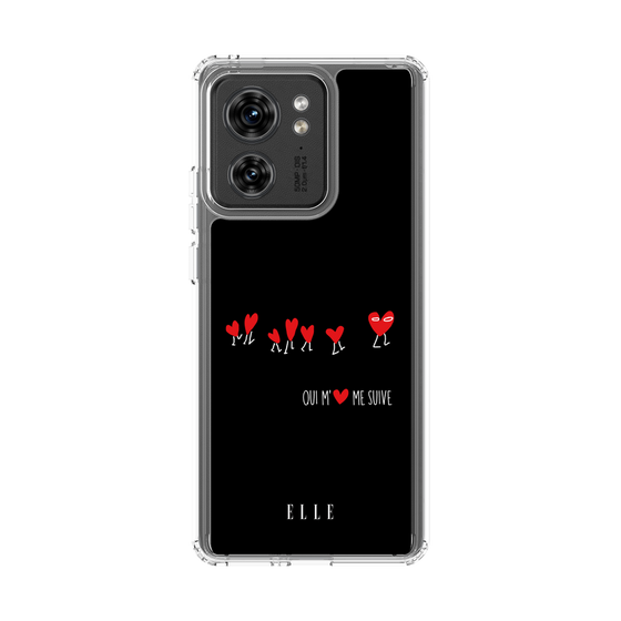 スリムプロテクションケース［ ELLE - Let who love me follow me - ブラック ］