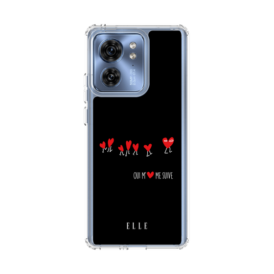 スリムプロテクションケース［ ELLE - Let who love me follow me - ブラック ］