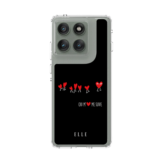 スリムプロテクションケース［ ELLE - Let who love me follow me - ブラック ］