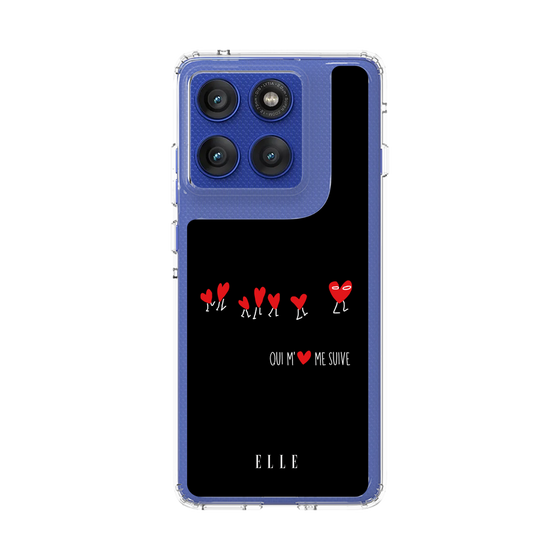 スリムプロテクションケース［ ELLE - Let who love me follow me - ブラック ］