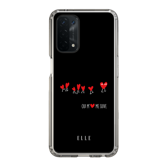 スリムプロテクションケース［ ELLE - Let who love me follow me - ブラック ］