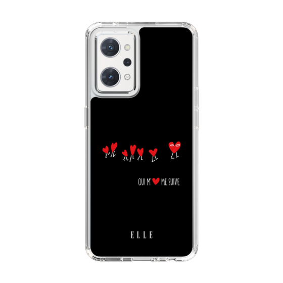 スリムプロテクションケース［ ELLE - Let who love me follow me - ブラック ］