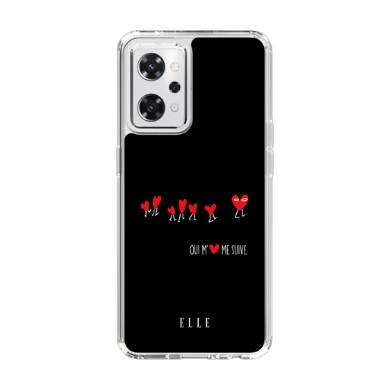 スリムプロテクションケース［ ELLE - Let who love me follow me - ブラック ］