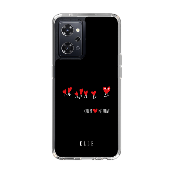 スリムプロテクションケース［ ELLE - Let who love me follow me - ブラック ］
