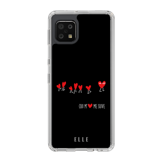 スリムプロテクションケース［ ELLE - Let who love me follow me - ブラック ］