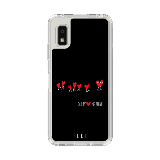 スリムプロテクションケース［ ELLE - Let who love me follow me - ブラック ］