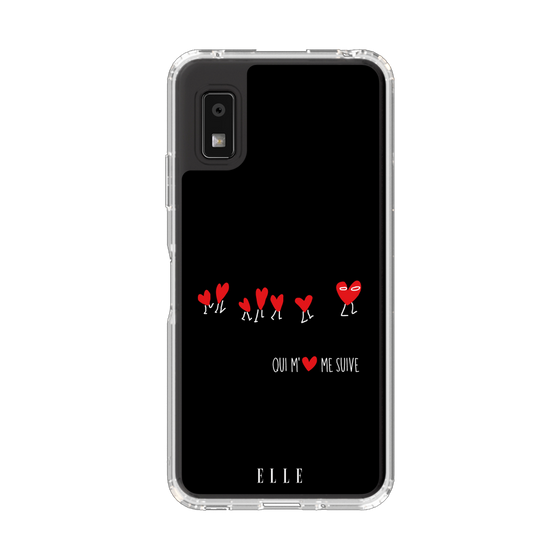 スリムプロテクションケース［ ELLE - Let who love me follow me - ブラック ］