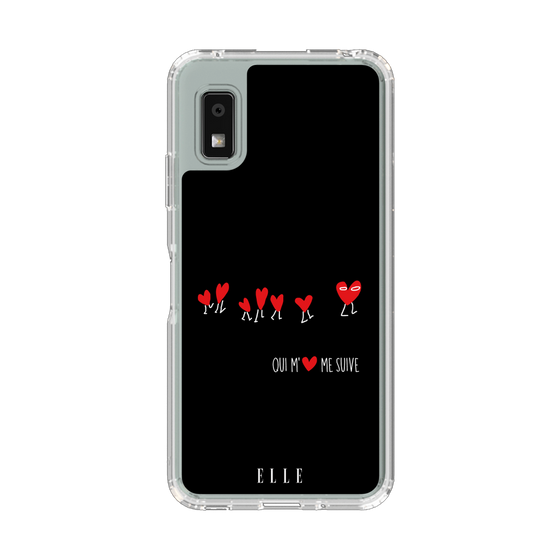 スリムプロテクションケース［ ELLE - Let who love me follow me - ブラック ］