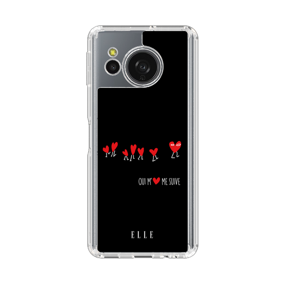 スリムプロテクションケース［ ELLE - Let who love me follow me - ブラック ］