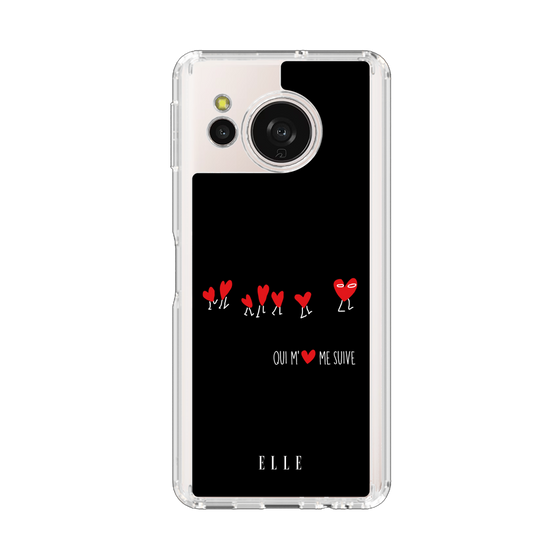 スリムプロテクションケース［ ELLE - Let who love me follow me - ブラック ］