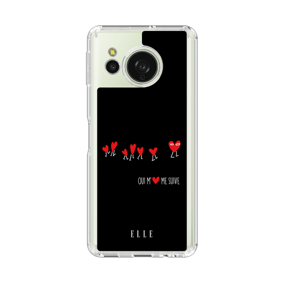 スリムプロテクションケース［ ELLE - Let who love me follow me - ブラック ］