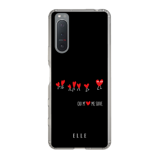 スリムプロテクションケース［ ELLE - Let who love me follow me - ブラック ］