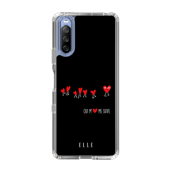 スリムプロテクションケース［ ELLE - Let who love me follow me - ブラック ］