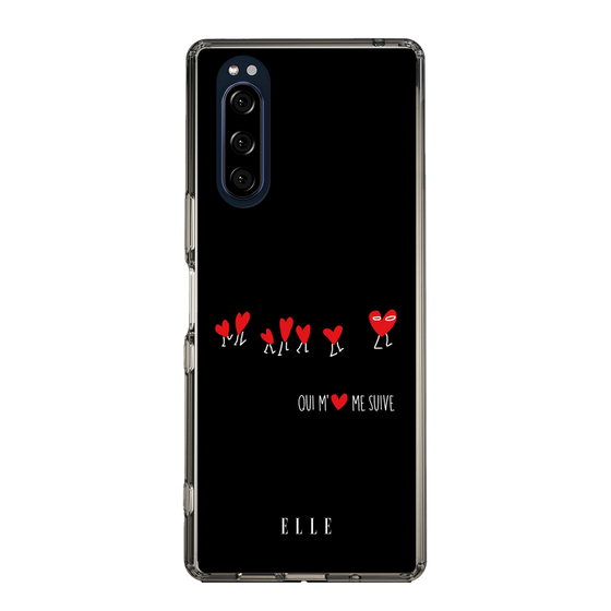 スリムプロテクションケース［ ELLE - Let who love me follow me - ブラック ］