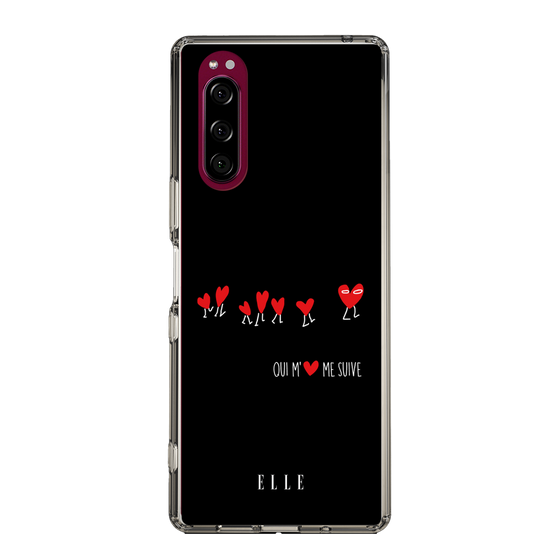 スリムプロテクションケース［ ELLE - Let who love me follow me - ブラック ］