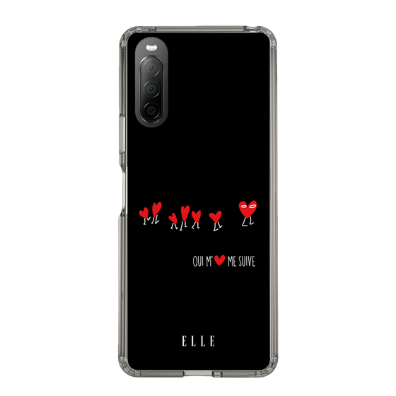 スリムプロテクションケース［ ELLE - Let who love me follow me - ブラック ］