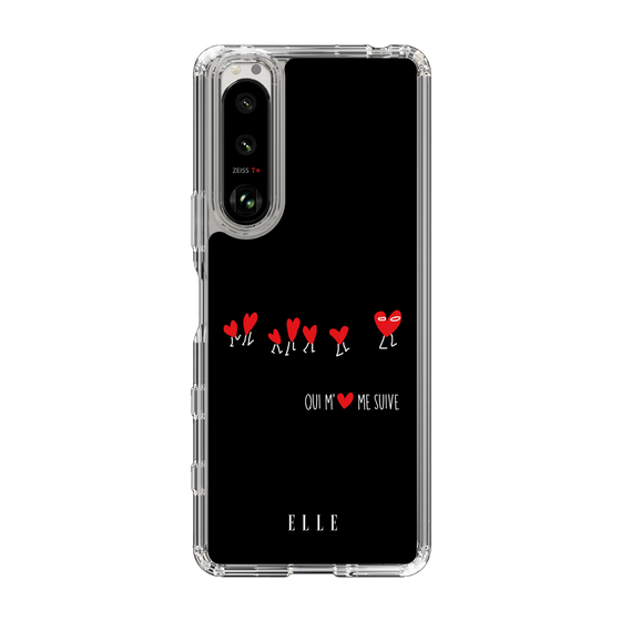 スリムプロテクションケース［ ELLE - Let who love me follow me - ブラック ］