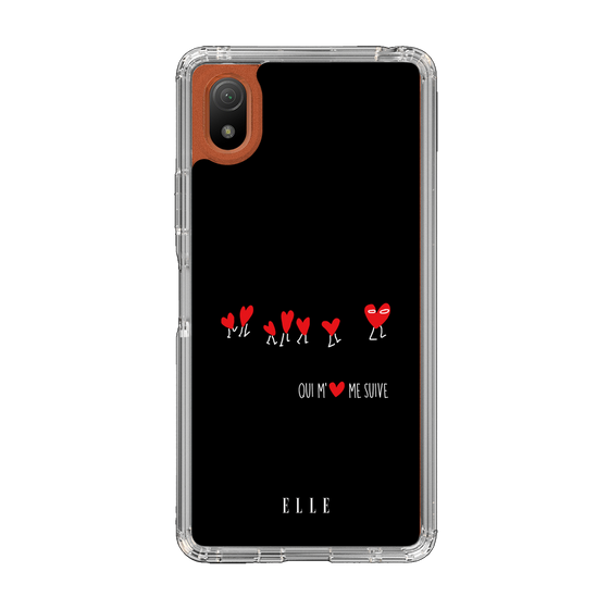 スリムプロテクションケース［ ELLE - Let who love me follow me - ブラック ］