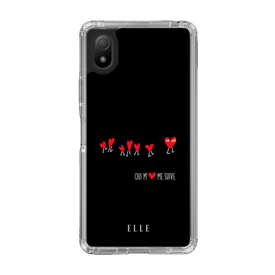 スリムプロテクションケース［ ELLE - Let who love me follow me - ブラック ］