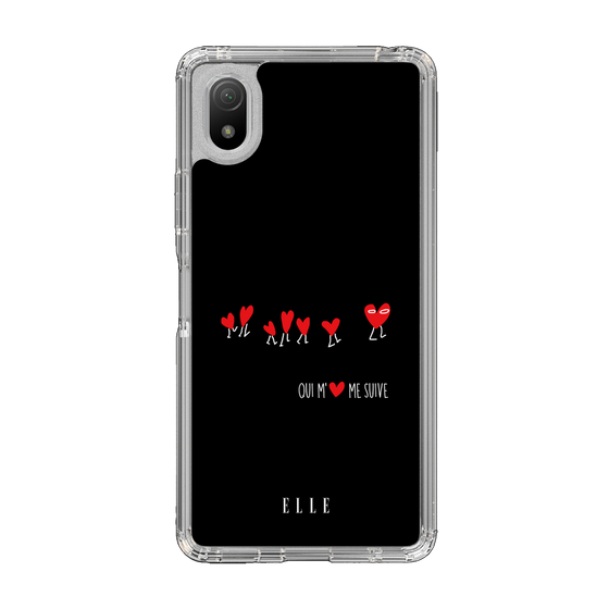 スリムプロテクションケース［ ELLE - Let who love me follow me - ブラック ］