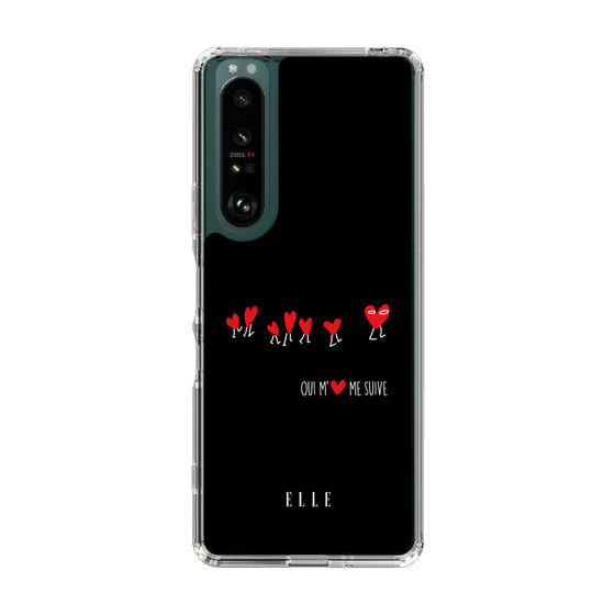 スリムプロテクションケース［ ELLE - Let who love me follow me - ブラック ］