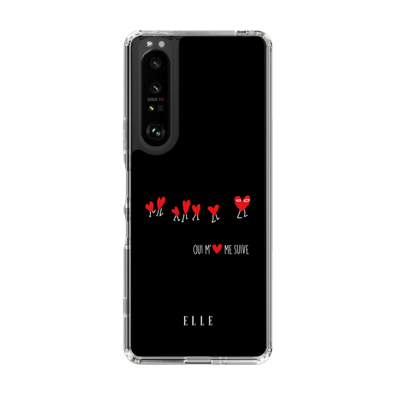 スリムプロテクションケース［ ELLE - Let who love me follow me - ブラック ］