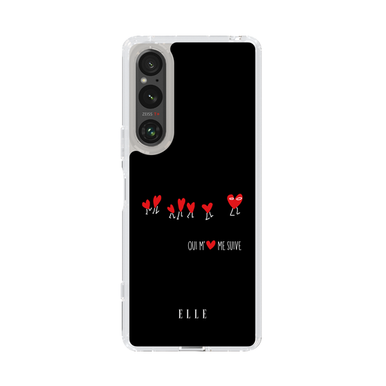 スリムプロテクションケース［ ELLE - Let who love me follow me - ブラック ］
