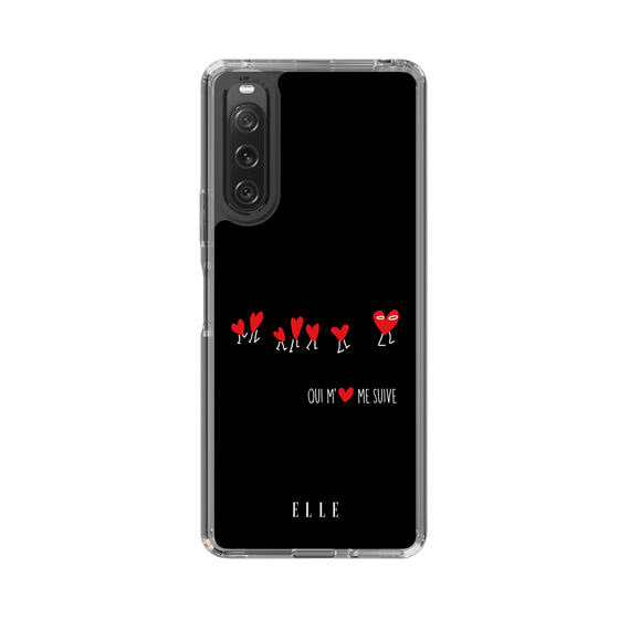 スリムプロテクションケース［ ELLE - Let who love me follow me - ブラック ］