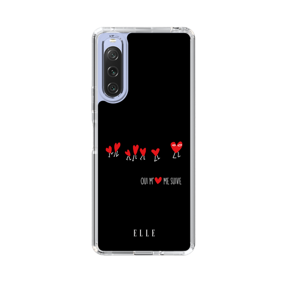 スリムプロテクションケース［ ELLE - Let who love me follow me - ブラック ］