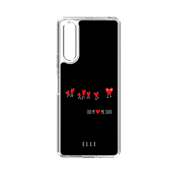 スリムプロテクションケース［ ELLE - Let who love me follow me - ブラック ］