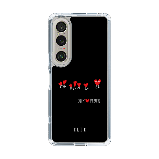 スリムプロテクションケース［ ELLE - Let who love me follow me - ブラック ］