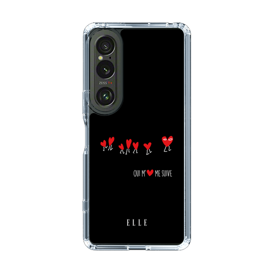 スリムプロテクションケース［ ELLE - Let who love me follow me - ブラック ］