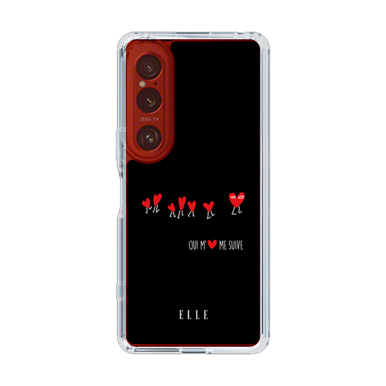 スリムプロテクションケース［ ELLE - Let who love me follow me - ブラック ］