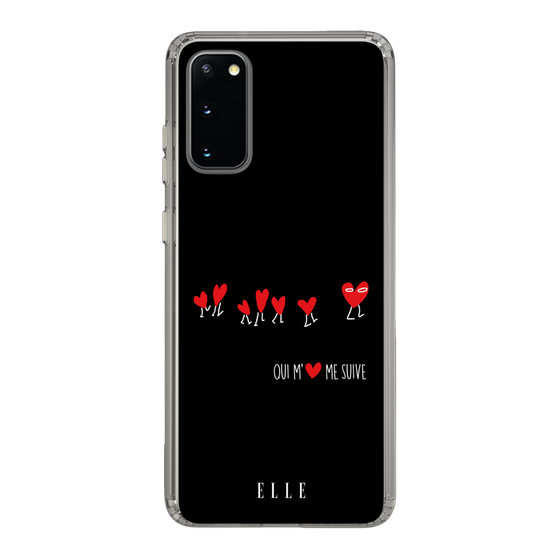 スリムプロテクションケース［ ELLE - Let who love me follow me - ブラック ］