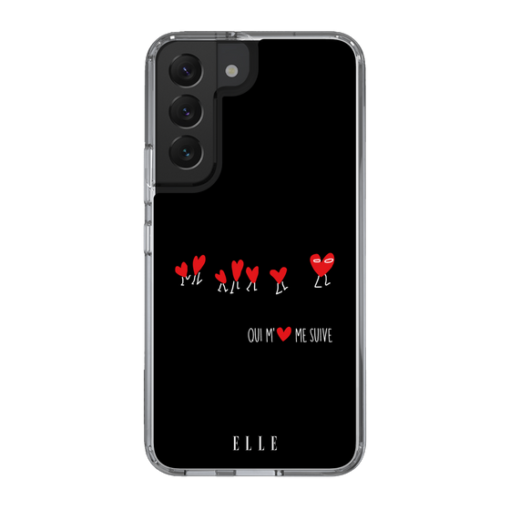 スリムプロテクションケース［ ELLE - Let who love me follow me - ブラック ］