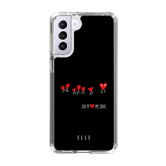 スリムプロテクションケース［ ELLE - Let who love me follow me - ブラック ］