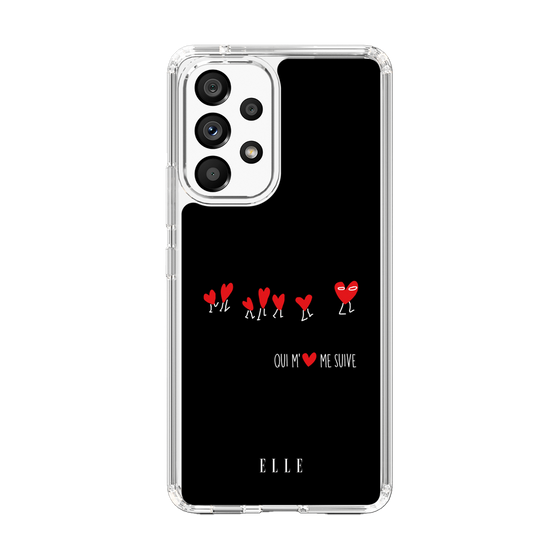 スリムプロテクションケース［ ELLE - Let who love me follow me - ブラック ］