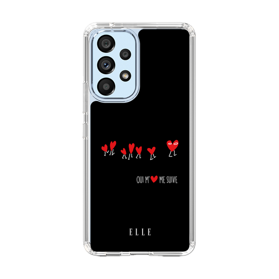 スリムプロテクションケース［ ELLE - Let who love me follow me - ブラック ］