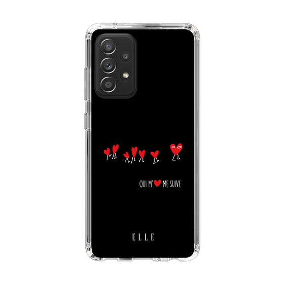 スリムプロテクションケース［ ELLE - Let who love me follow me - ブラック ］