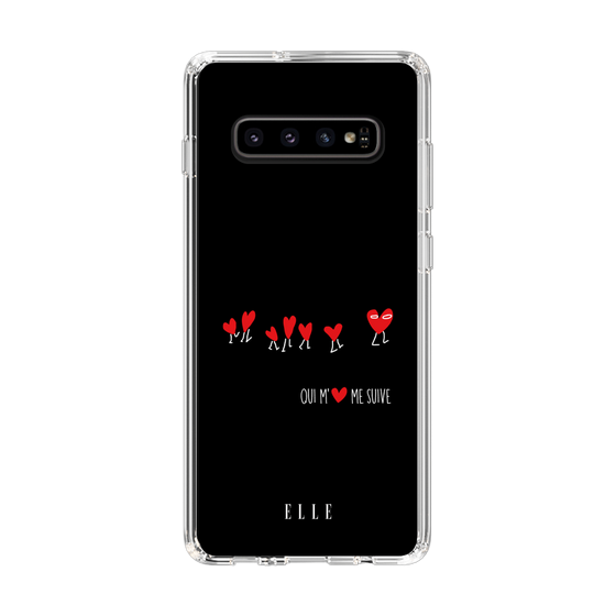 スリムプロテクションケース［ ELLE - Let who love me follow me - ブラック ］