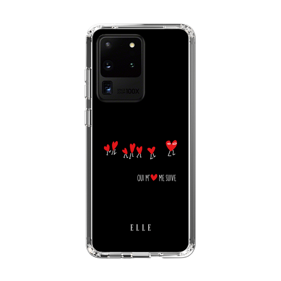 スリムプロテクションケース［ ELLE - Let who love me follow me - ブラック ］