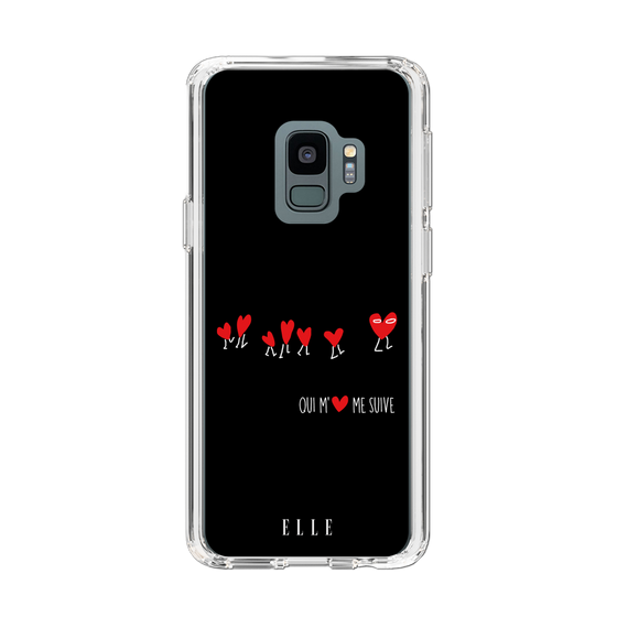 スリムプロテクションケース［ ELLE - Let who love me follow me - ブラック ］