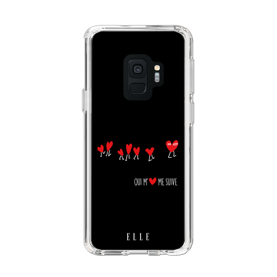 スリムプロテクションケース［ ELLE - Let who love me follow me - ブラック ］