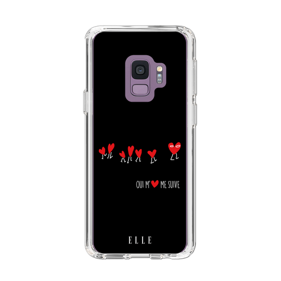 スリムプロテクションケース［ ELLE - Let who love me follow me - ブラック ］