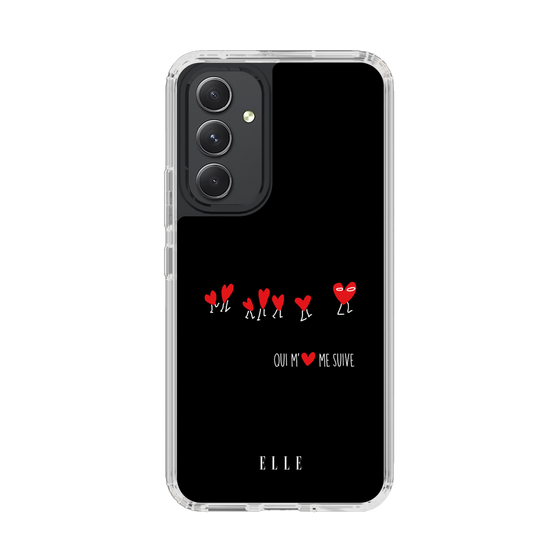 スリムプロテクションケース［ ELLE - Let who love me follow me - ブラック ］